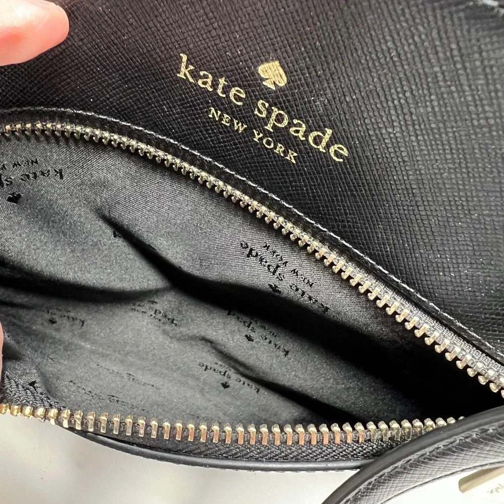 Kate‎ Spade Sadie North South Black Saffiano Leather Crossbody Bag K7379